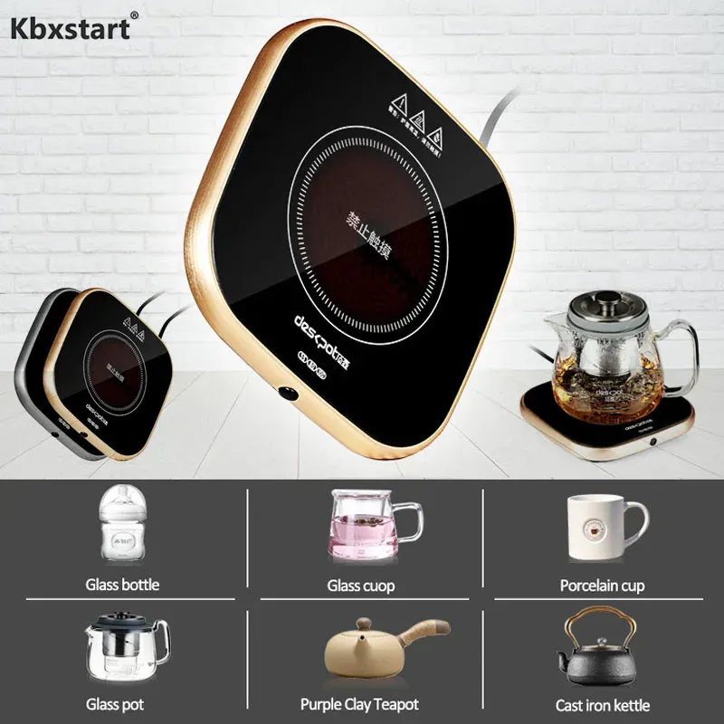 Tools 220V Cup Heater Electric Stove Hot Cooker Plate Boil Water Hot Tea Maker Coffee Milk Warmer Heating Pad Insulation Base Coaster