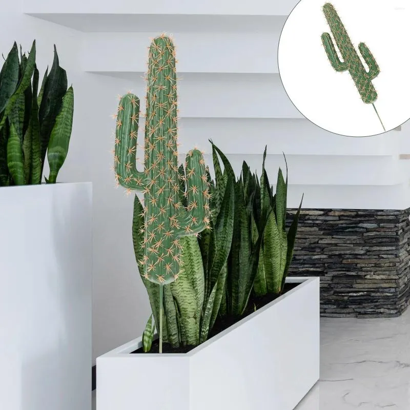 Decoratieve bloemen Cactus Model Desktop Decor Kunstplant Unpotted Ornament Stekelig Versier Landschap