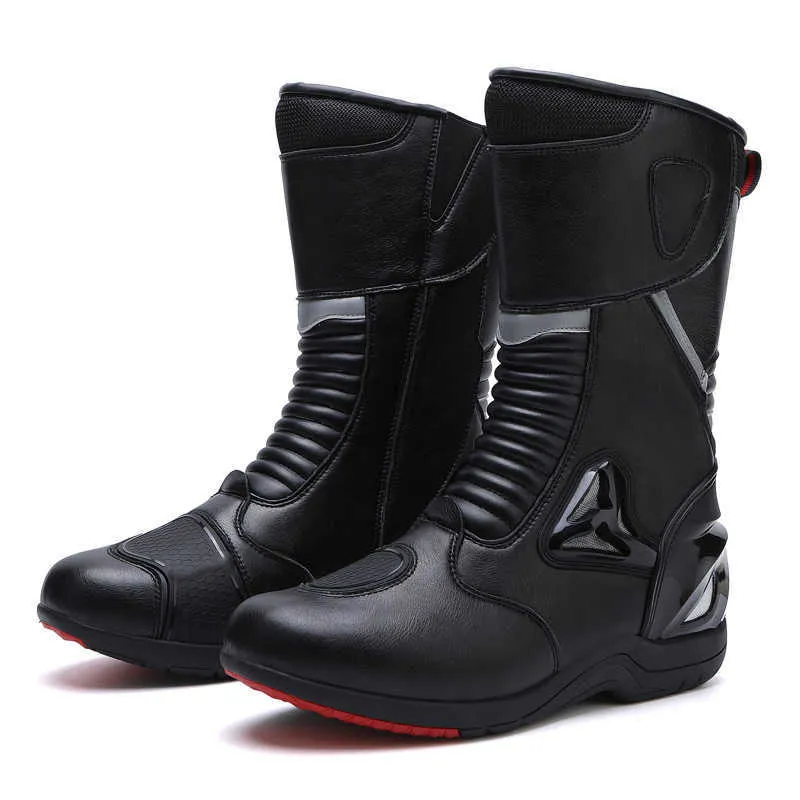 HBP Non Brand Fashion Motocross Motorcykel Enduro Riding MX Moto Adv Boots Långa motorcykelskor Racing Mens Mtb Shin Plate TPU Boots