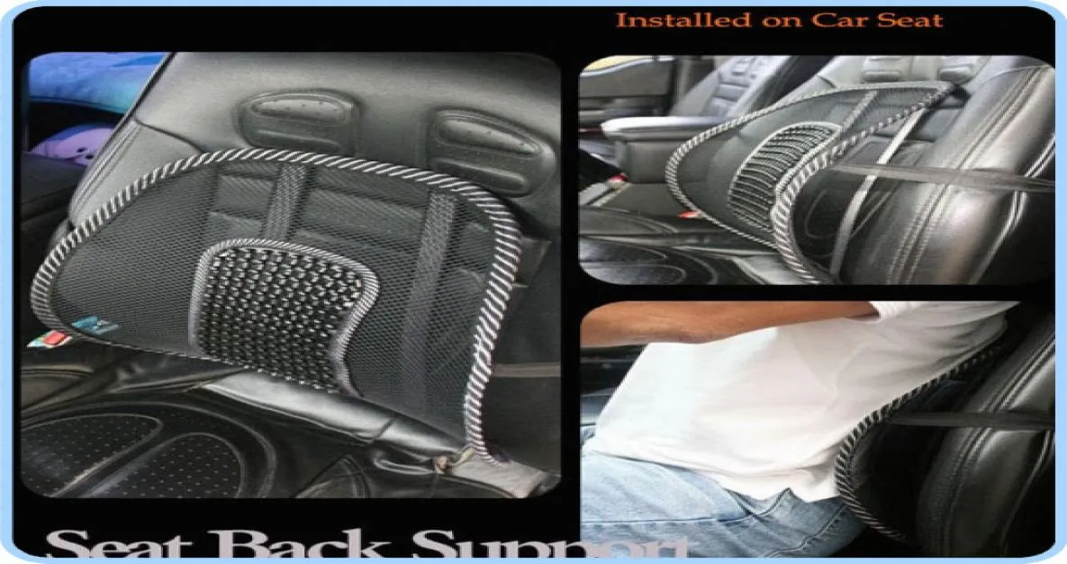 New Car Seat Chair Massage Back Lumbar Support Mesh Ventilate Cushion Pad BlackMesh Back Lumbar Cushion1594925