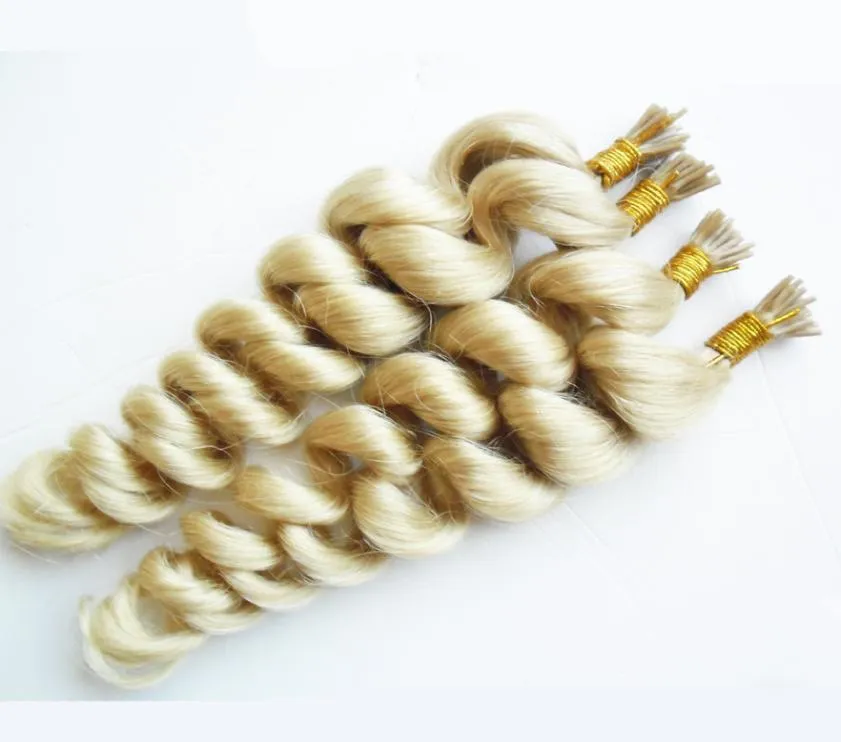 200pcs I Tip Hair Extensions Blonde Peruvian Loose Wave Hair 200g Pre Bonded Keratin Hair Extension On the Keratin Capsule Bundles7752361