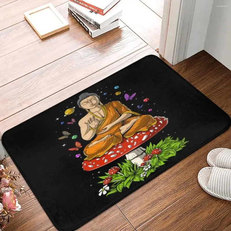 Carpets Magic Mushrooms Bouddha 40x60cm Tapis Polyester Mats de maison salle de bain