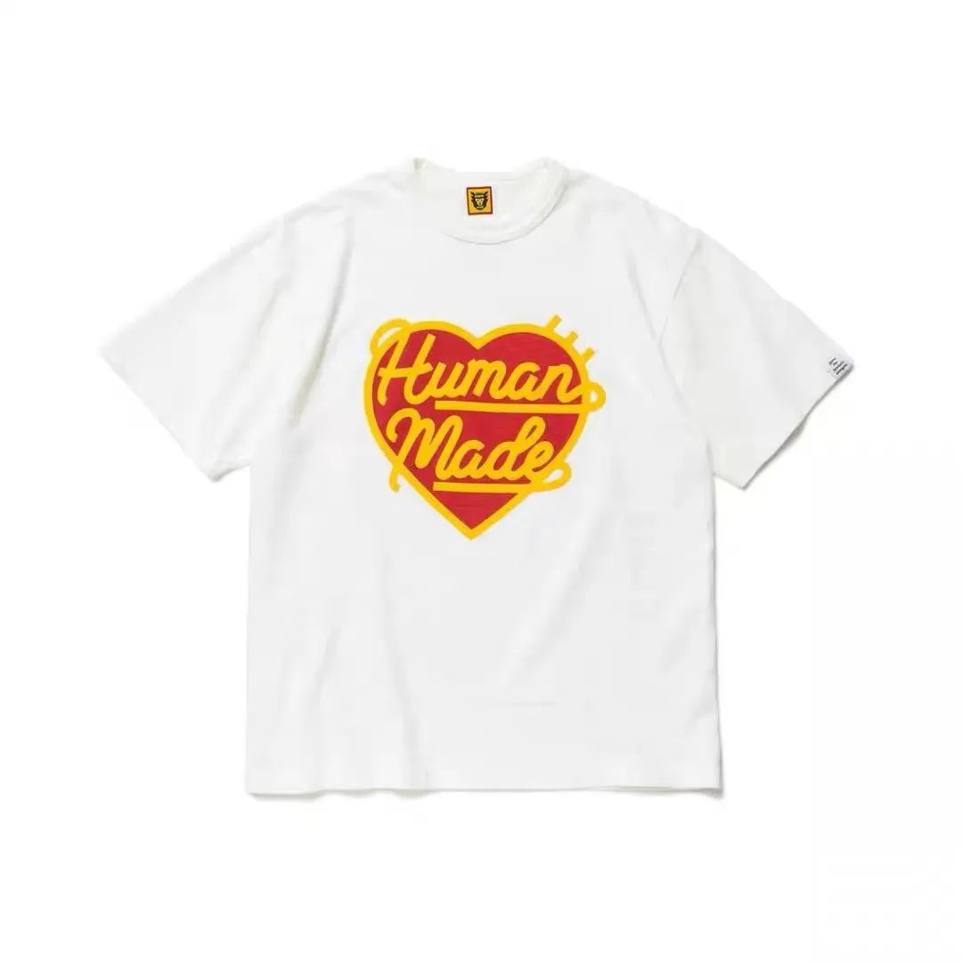 Human Made T Shirts Designer Designer krótkie rękawy T-shirt mężczyzn Designer Tshirt Mens T Shirts Luksusowe koszule Kobieta za okrąg