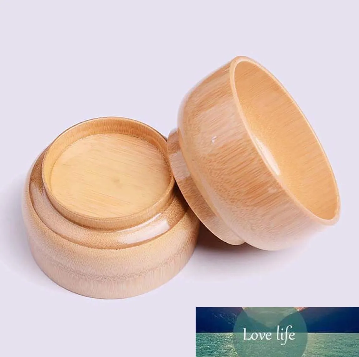Ciotola di bambù cinese creativa rotonda ecologica naturale artigianale ciotola di legno stoviglie utensili da cucina contenitori per alimenti5414082