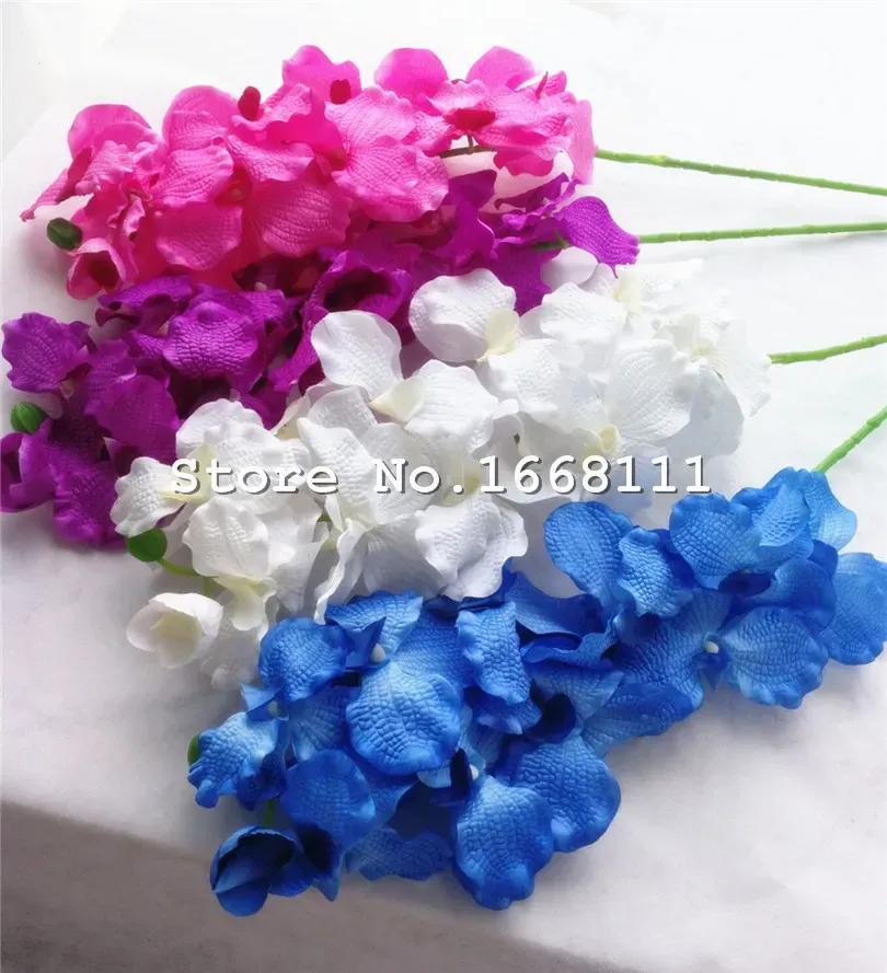 Fake Orchids 95cm Artificial Vanda Bush Butterfly Orchid Phalaenopsis Flowers for Wedding Christmas Home Decoration flower