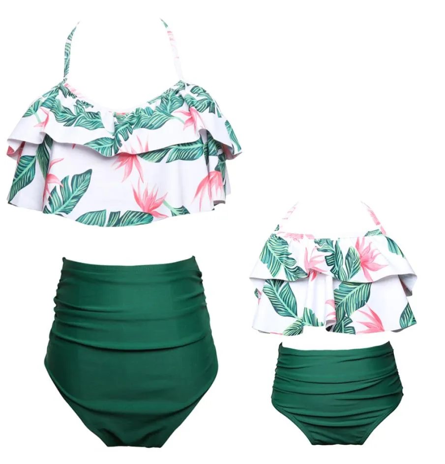 Mvupp Mother Daughter Swimsuit Family Matching Clothes Outfits Mommy and Me Bikini Mamma Baby Girl Badkläder Look Clothing Women Y1906806444