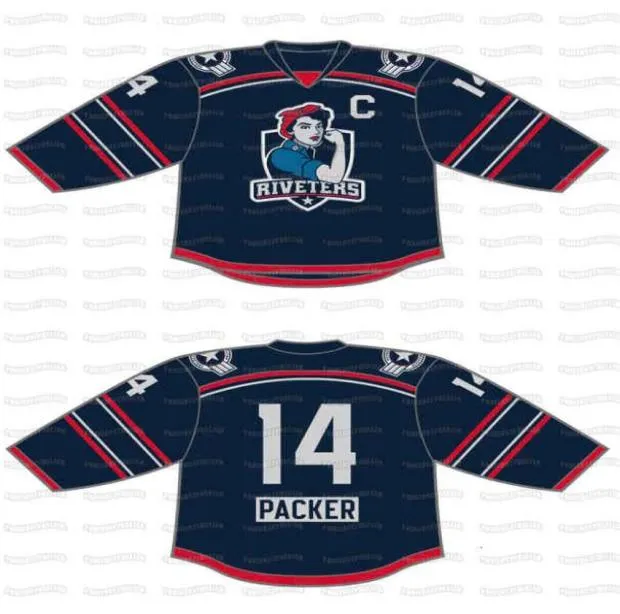 C202 Metropolitan Riveters 2021 22 Maillot de hockey pour hommes et femmes, personnalisé avec n'importe quel numéro et nom 4730784