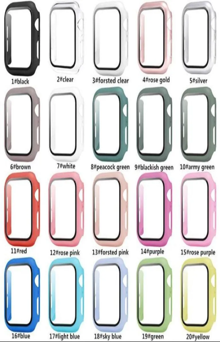 Tempered Glass Screen FilmsMatte Watch Cover for Apple Case 44mm 40mm 42mm 38mm BumperScreen Protector fo iwatch SE 6 5 4 3 2 13798382