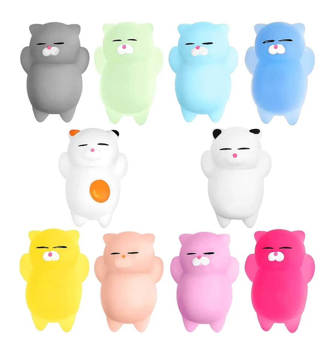 Mochi Squishy Toys Squishies Kawaii Soft Squeeze Cartoon Cat Animals Sensorial Anti Stress Relief Aniversário Páscoa Presentes de Natal para Crianças Crianças Adultos 1794173