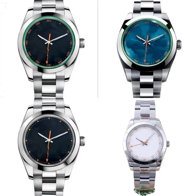 남성 시계 디자이너 최고 품질 40mm 시계 캘린더 기능 자동 손목 시계 기계 운동 라미운게 흰색 다이얼 시계 Montre de Luxe SB063 C4