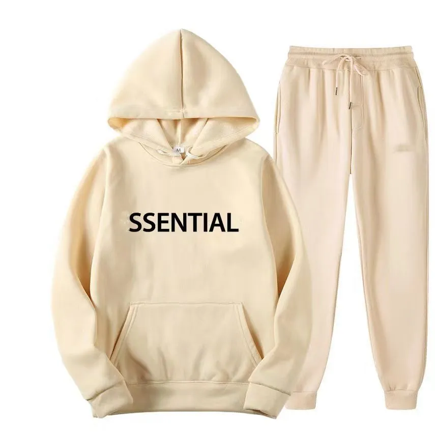 Essentialshoodie sudaderas con capucha de diseñador para hombres 1977 Sudadera con capucha Unisex suelta hiphop algodón manga larga jersey pantalón chándales ropa al aire libre