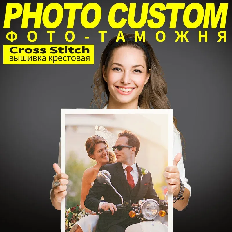 Controle Meian Foto Aangepaste Eigen Foto Cross Set Borduurpakket 11ct Katoen of Zijdedraad Schilderen Diy Handwerk Gedrukt Canvas