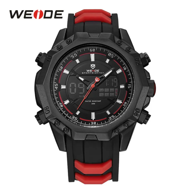 Часы cwp WEIDE bВоенные кварцевые цифровые мужские спортивные часы с подсветкой и будильником с автоматической датой и черным ремешком Наручные часы Relogio Masculino Montres hommes