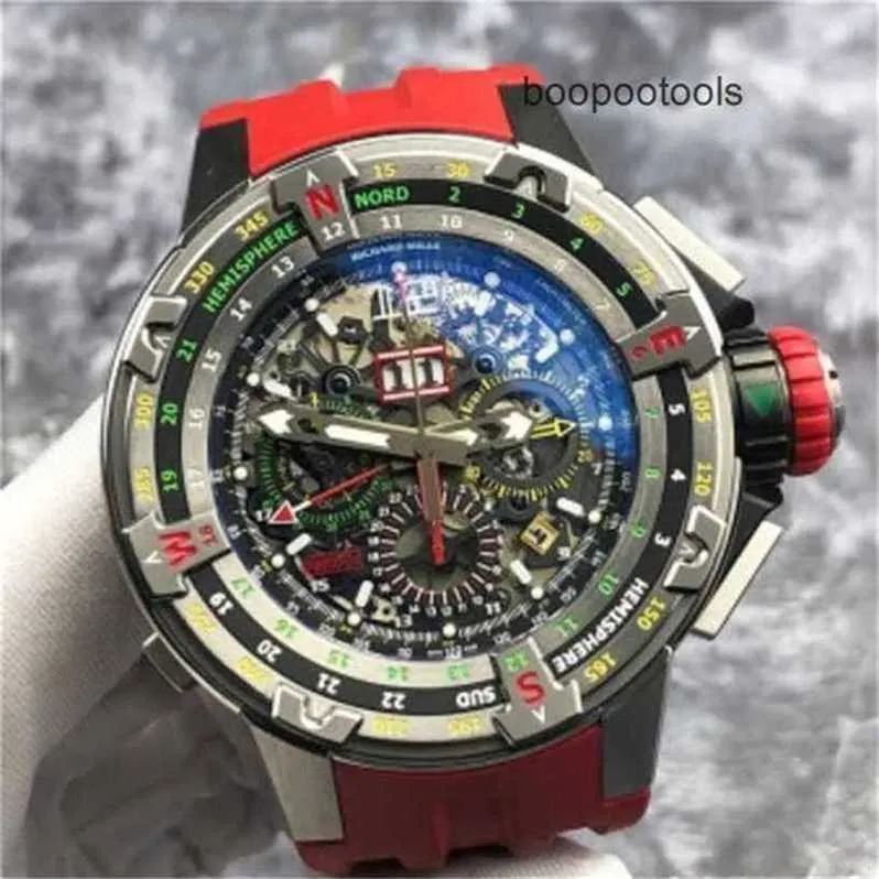 Mechanical Watch Chronograph Richardmill Luxury zegarek zegarki męskie Richardmill RM6001 Męskie zegarek klasa 5 Tytan Materiał Data miesiąca Timing FL 9ukr