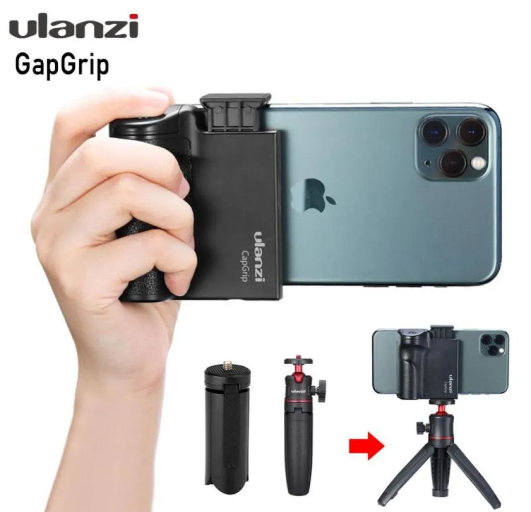 Ulanzi CapGrip Wireless Bluetooth Smartphone 14 Screw Selfie Handle Grip Phone Stablizer Adapter Holder Tripod Mount4973328