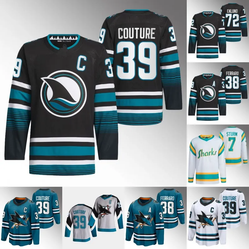 Maglia San Jose Logan Couture William Eklund Fabian Zetterlund Mario Ferraro Mackenzie Blackwood Nico Sturm Filip Zadina Danil Gushchin Alexander Barabanov Camicia