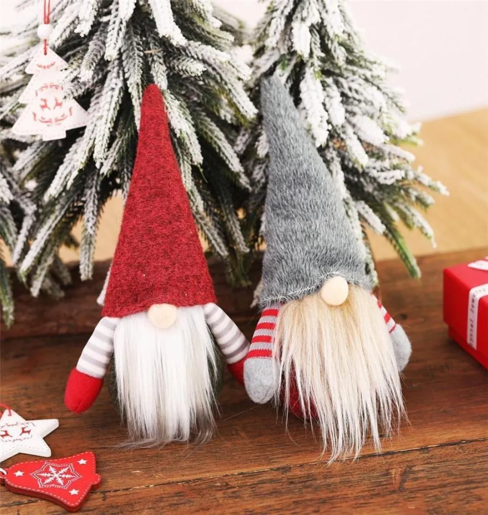 Świąteczne ręcznie robione szwedzki gnome skandynawski tomte Santa Nisse Nordic Plush Table Ornament Xmas Tree Dekoracja FWB27369071355