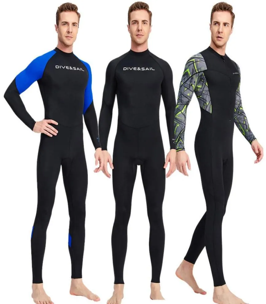 UPF50 Full Body Rash Guard Dive Skins Wetsuit Swimsuit Sun UV Protection Long Sleeve 1pc Swimming Snorkling Suit 2207078952656