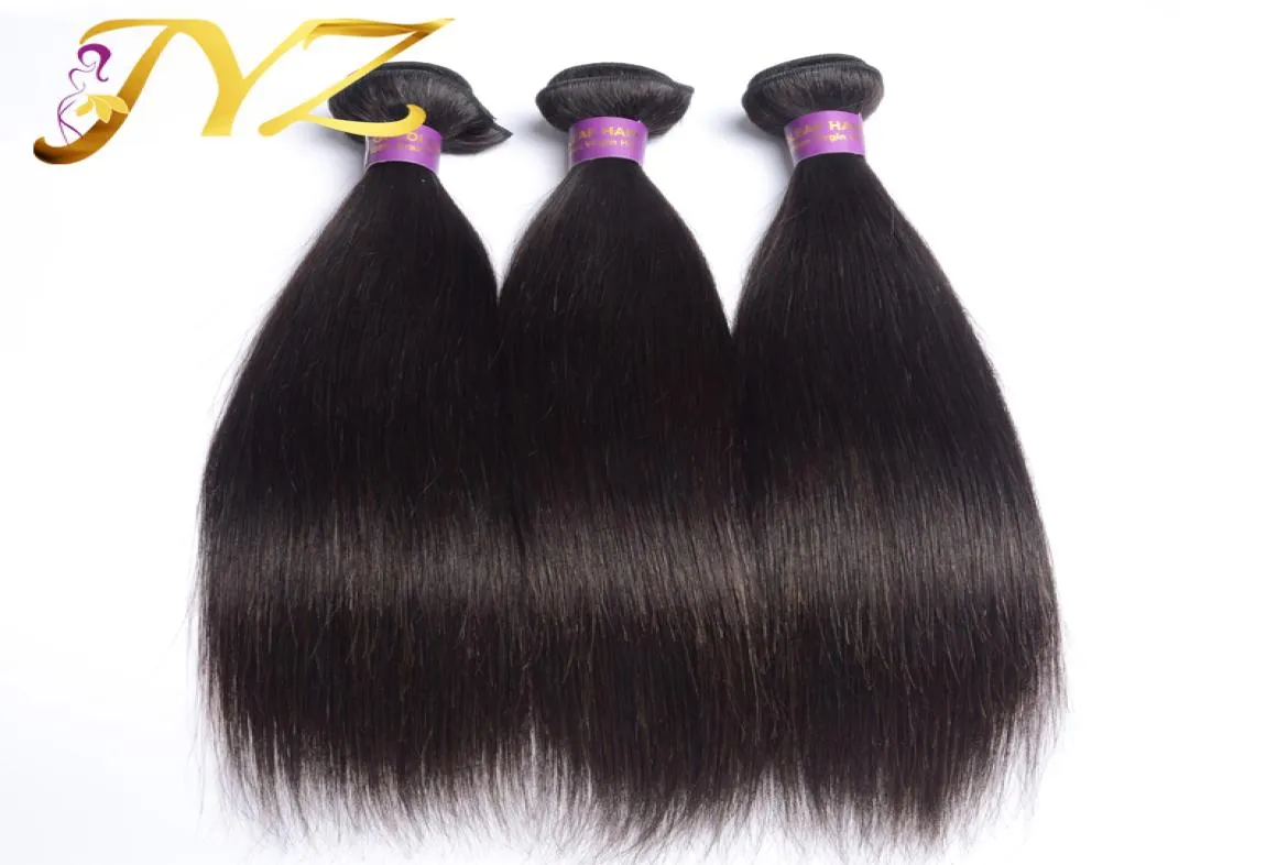 Produtos de cabelo humano 3 pçs / lote brasileiro indiano peruano cabelo malaio Straight100 extensões de cabelo não processadas 6157526