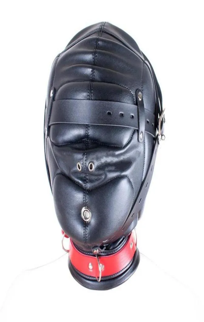 Mask Hood pu läder mask huva bondage ögonbindel sex leksaker för par vuxna spel fantasy sexig mask fetisch bondage läder bdsm re5964837