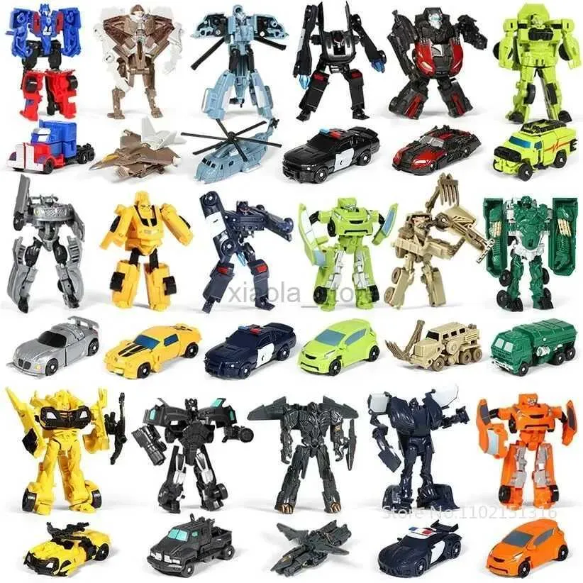 Giocattoli di trasformazione Robot Mini Transformation Robot Set 2 in 1 giocattoli robot per auto deformati giocattoli per bambini regalo action figure 2400315