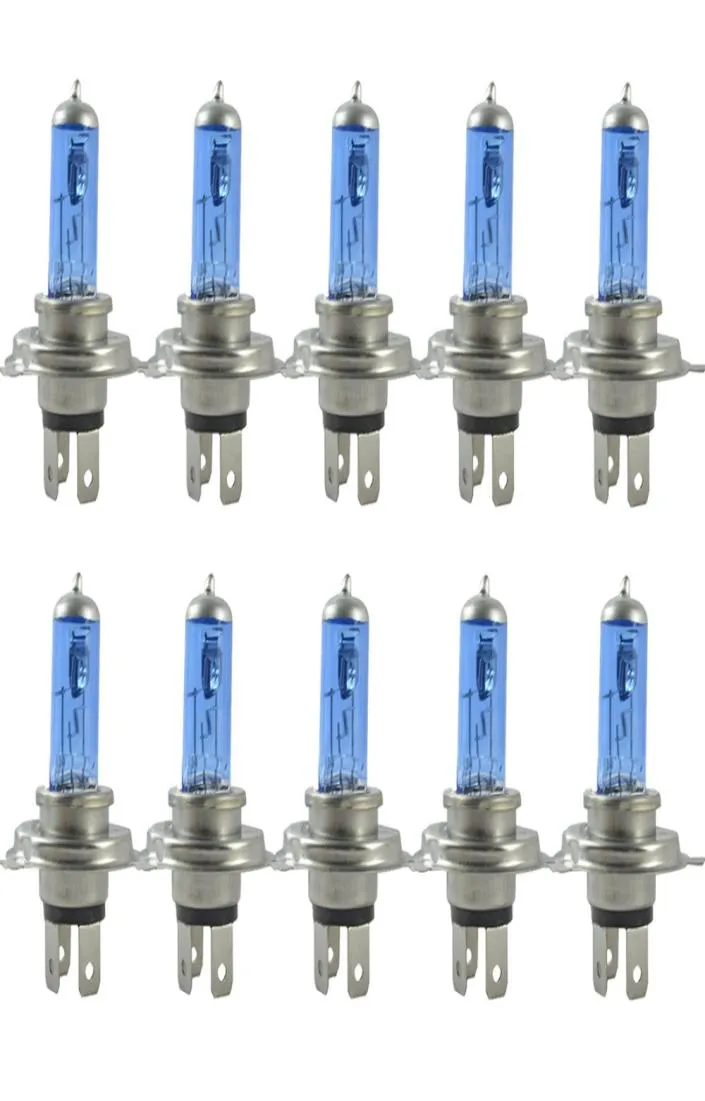 10st 12V 90100W H4 Halogen Lights Lamp 6000K Car Halogen Bulb Xenon Dark Blue Glass Super White2845458