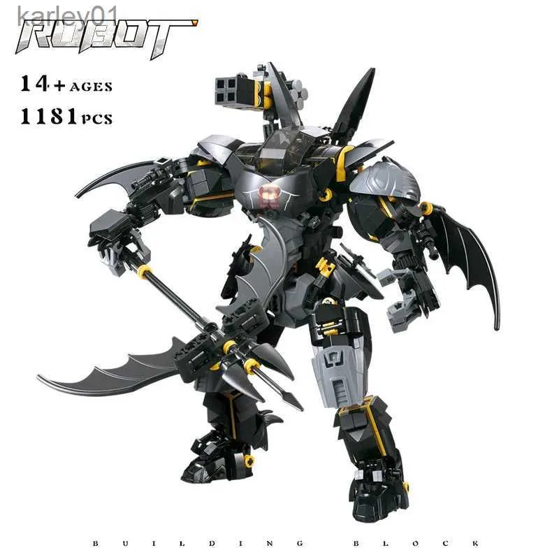 Transformation toys Robots City War Mechanical Armor Robot Building Block Mecha Dark Super Warrior Movie Military Figures Model Brick Boys Toy For Kid Gift yq240315