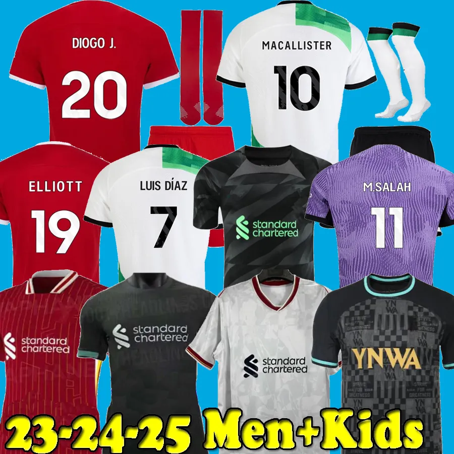 حجم 3xl 24 25 Mac Allister Soccer Jersey Gakpo Darwin 2023 2024 2025 Gravenberch Luis Diaz Alexander Arnold Football Kit Tops Men Men Kids A.becker set