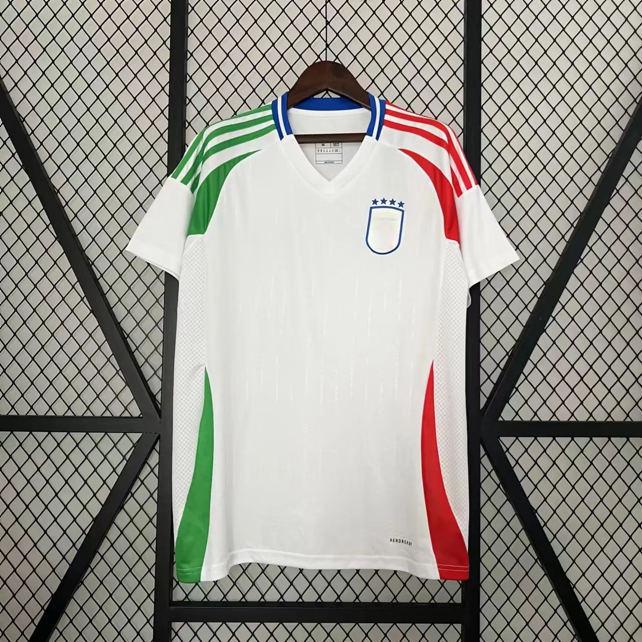 Maglia da calcio 2024 maglia bianca a maniche corte T-shirt sportiva da uomo divisa da allenamento