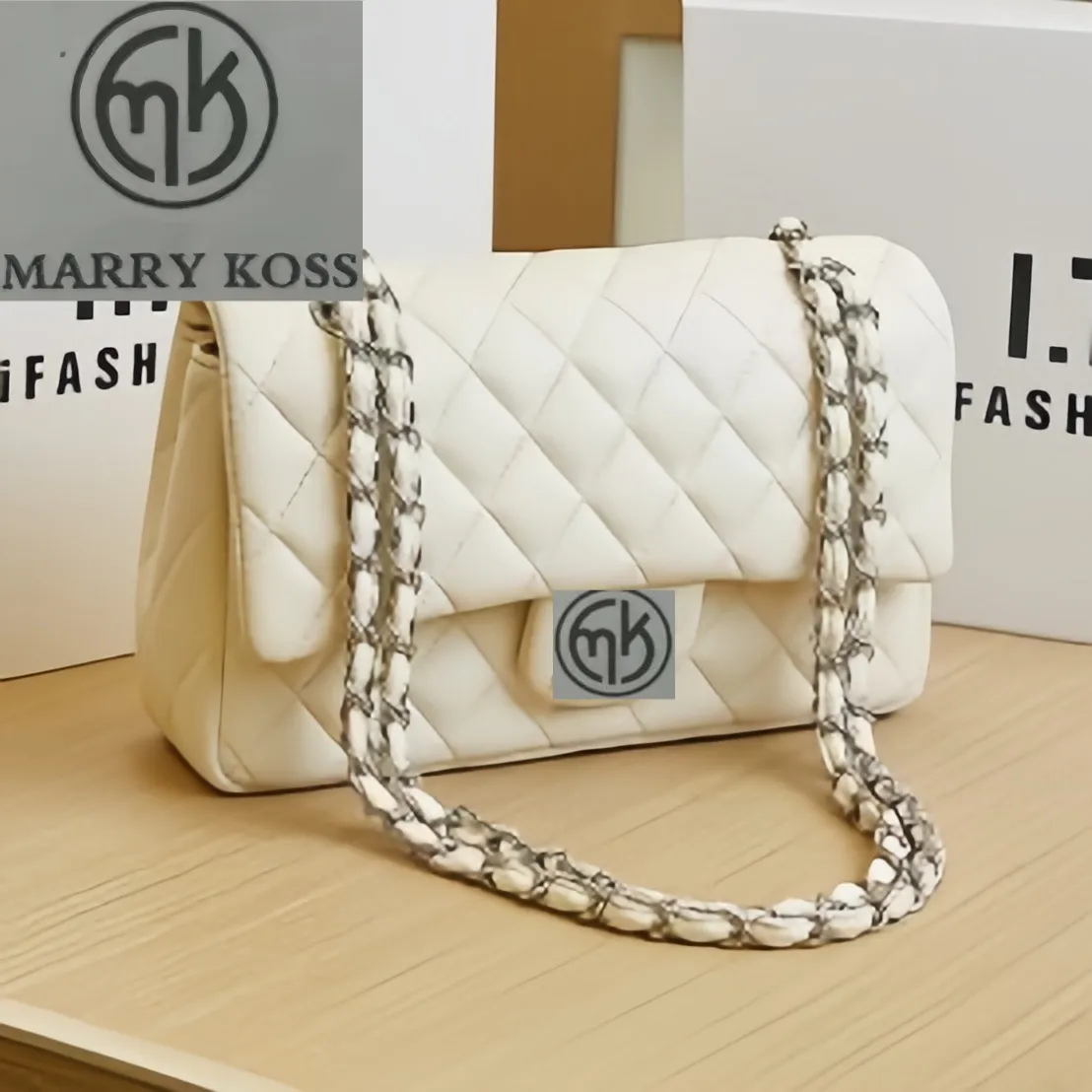 Desinger сумки маленькая клетчатая сумка Xiangling 2024 новая модная и высококачественная сумка через плечо с цепочкой универсальная кожаная сумка через плечо Xiangnan MARRY KOSS