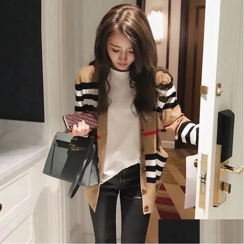 Damesjassen modeontwerper Mina 2023 lente en herfst nieuw gebreid vest Koreaanse losse veelzijdige trui jas Drop Delivery App Otoop