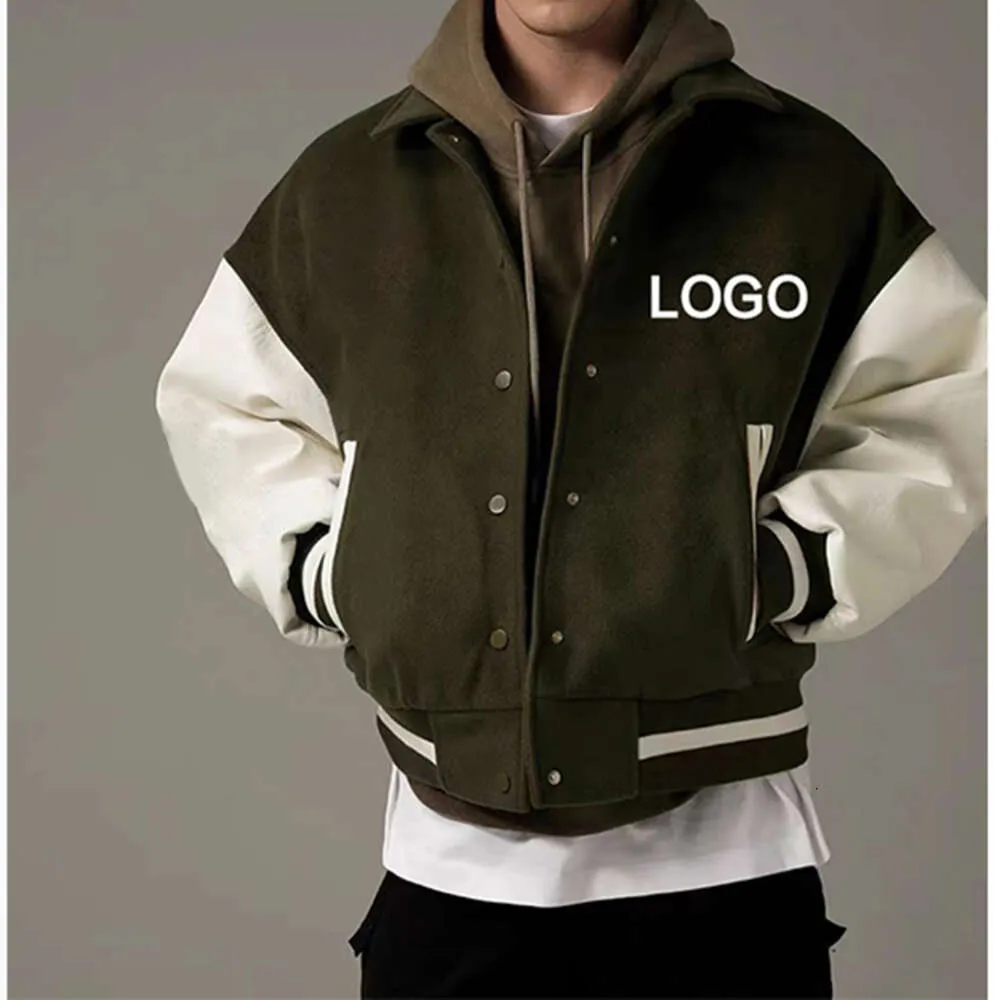 E220789 2024 OEM Hot Fashion Custom Letter Patches Baseball Jacket Winter Fleece Mens Outwear Windbreaker Letterman Jacket 80 Man