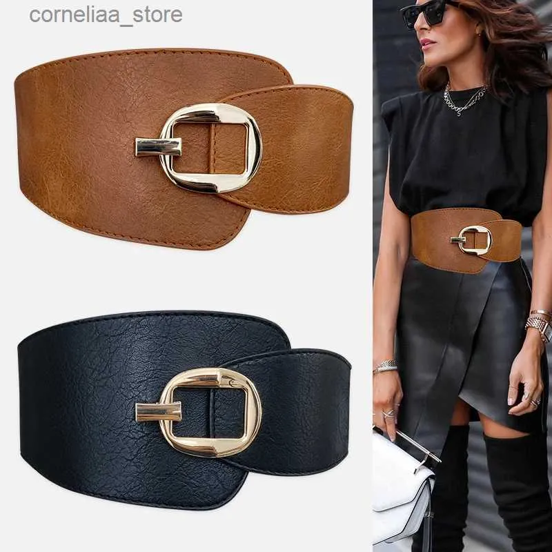 Cintos de designer para mulheres de alta qualidade plus size estiramento cummerbunds cintura grande largo elástico espartilho cinto para casaco dressy240315