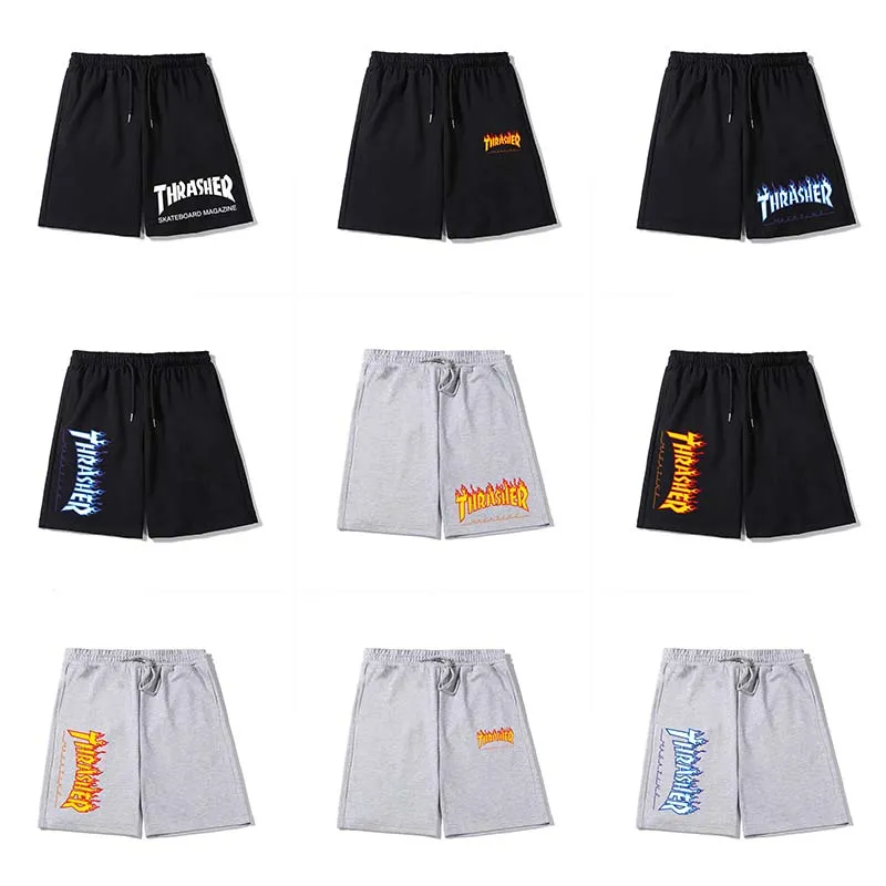 Lato nowe wysokiej jakości swobodne szorty sportowe Krótka siłownia Outdoor Beach Męskie Szorty kobiety Pure Cotton Frey Washing Wygodny krótki