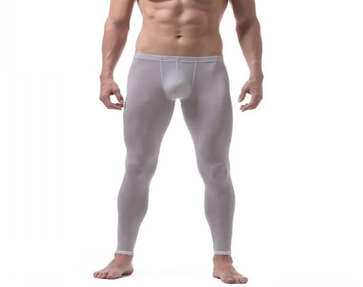 Pantaloni della biancheria intima termica invernale Pantaloni lunghi Mutandoni sottili di seta del ghiaccio Pantaloni da uomo autunno pantaloni da casa Pantaloni comodi da notte sexy Sleepwear6607171