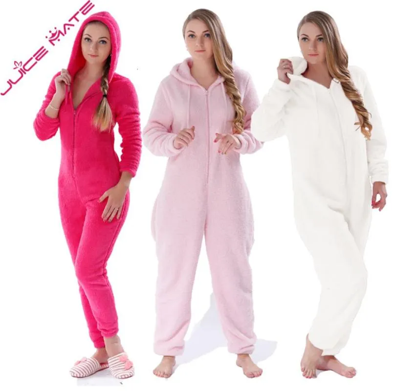 Vinter varm pyjamas kvinnor onesies fluffiga fleece jumpsuits sömnkläder övergripande plusstorlek huva uppsättningar pyjamas onesie för kvinnor vuxna cj19828432