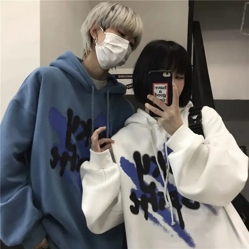 Hooded 2023 Punk Hoodies Long Hip Hop Female Clothes Grunge Sweatshirt For Women Estetic Korean Y2K Designer Tops Graphic 240301