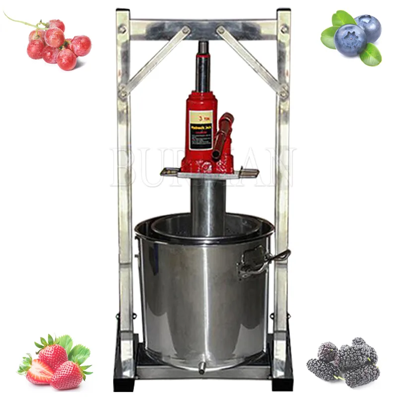 Manual Hydraulic Juicer Stainless Steel Small Juicer Grape Orange Squeezer Fruit Presser 12L 22L 36L