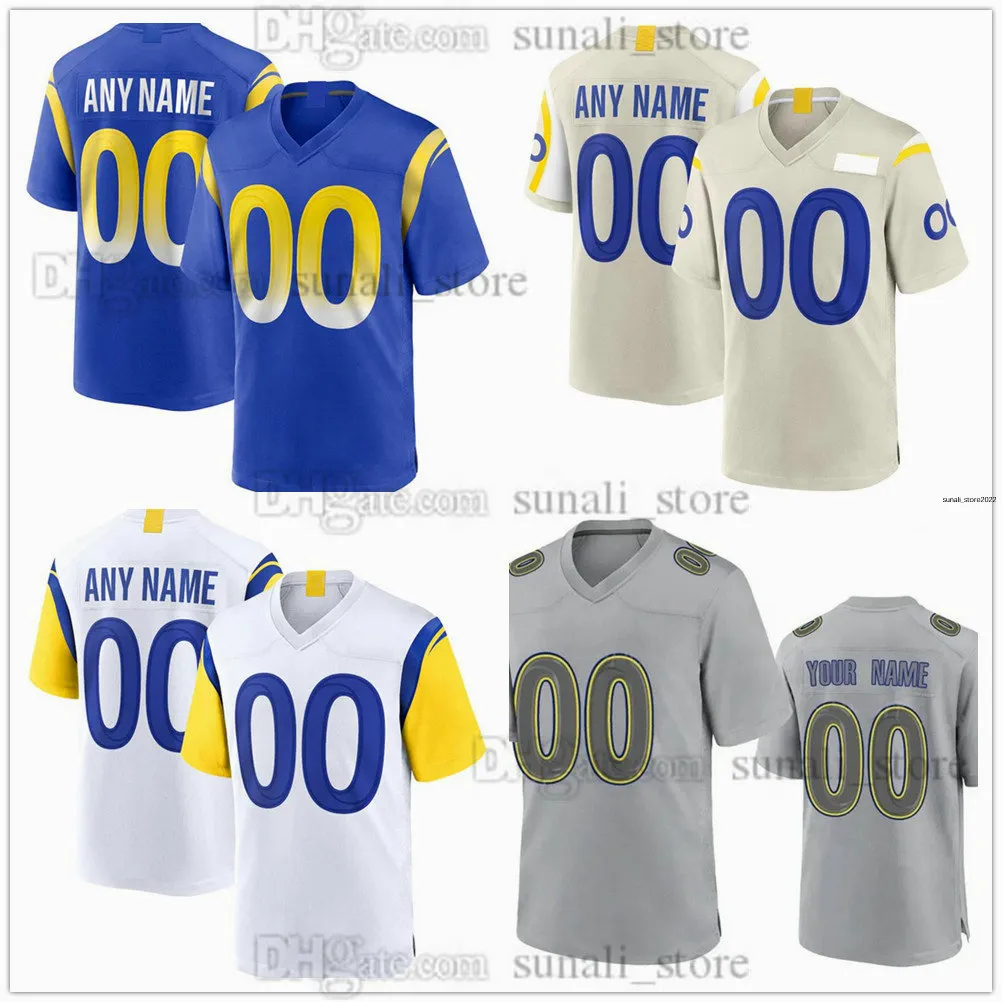 2024 Signed Football Jersey Jonah Jackson Colby Parkinson Darious Williams Kamren Curl Matthew Stafford Aaron Donald Puka Nacua Cooper Kupp Eric Dickerson Sewed