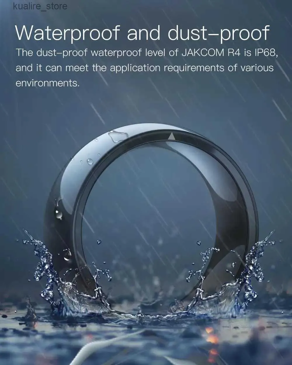 クラスターリング2021 NEW JAKCOM R4防水高速NFC ID ID ICカードスマートリングエレクトロニクス電話サポートiOS Android WP Phones Small Magic L240315