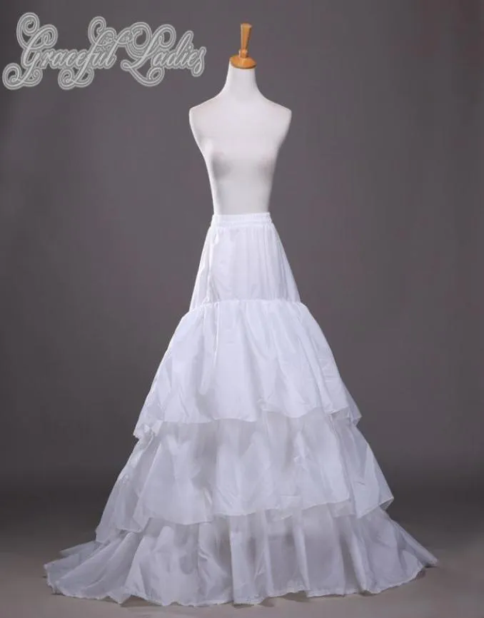 Suknia ślubna plus size halka nylonowa ALINE Pełna suknia Kaplica pociąg 3 -poziomowy w stylu ślubny podsekcja ślubna dla sukni ślubnej 11176979