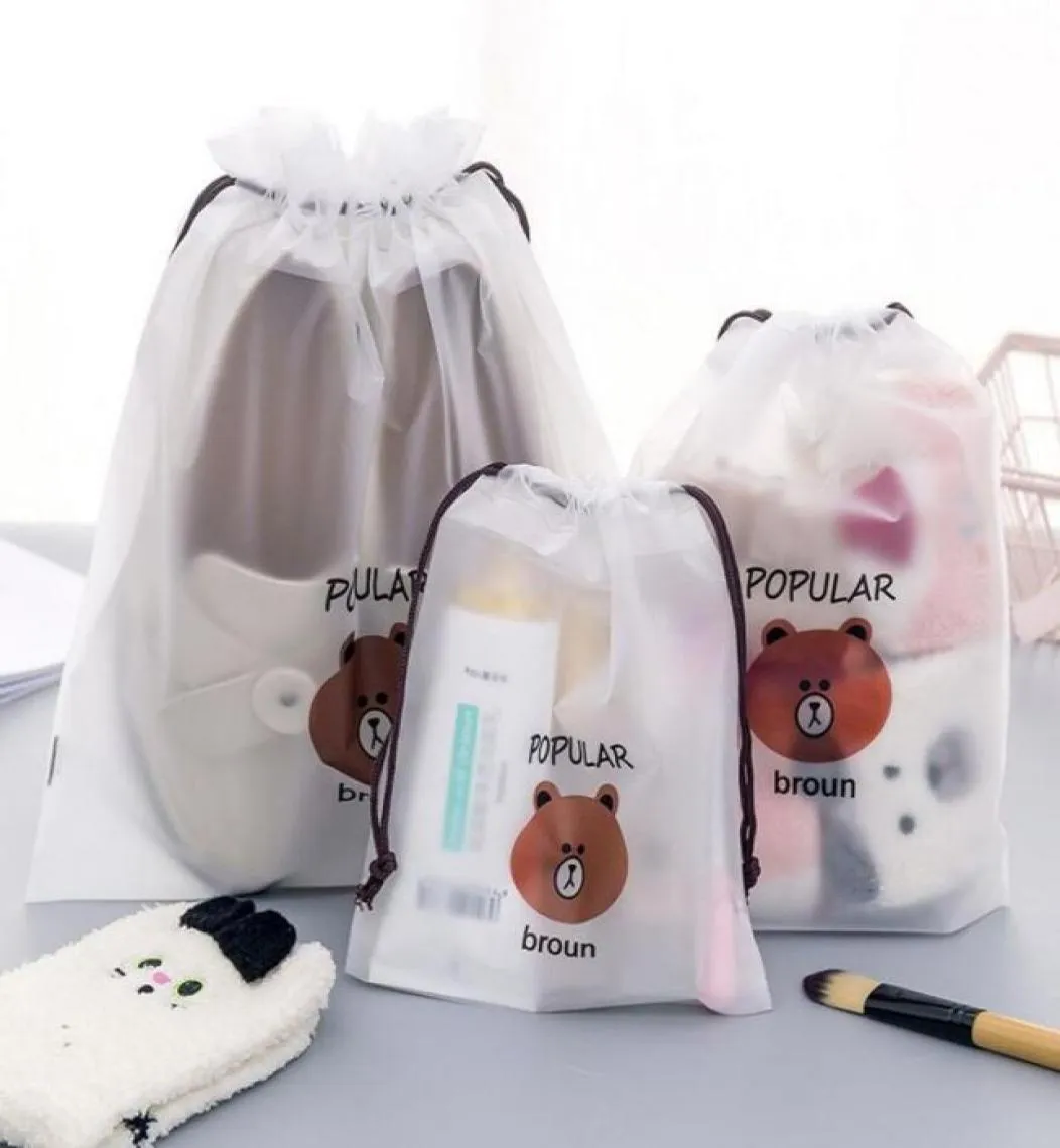 Ours brun sac cosmétique Transparent trousse de maquillage de voyage femmes chaîne maquillage organisateur de bain pochette de rangement trousse de toilette lavage beauté 9482836