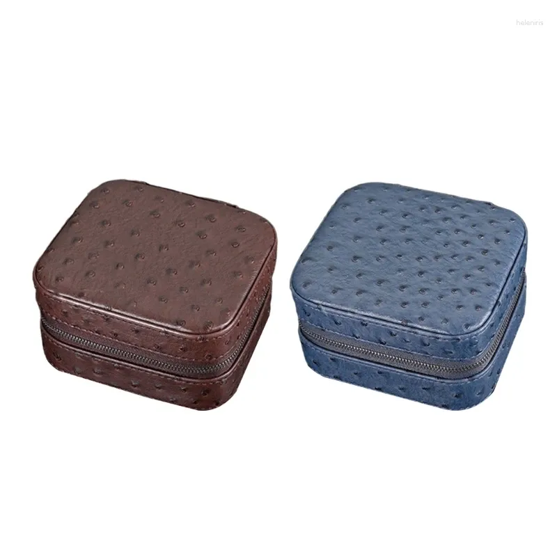 Pochettes à bijoux élégantes en cuir PU, boîtier de montre à 2 fentes, boîte de rangement pour montres et montres