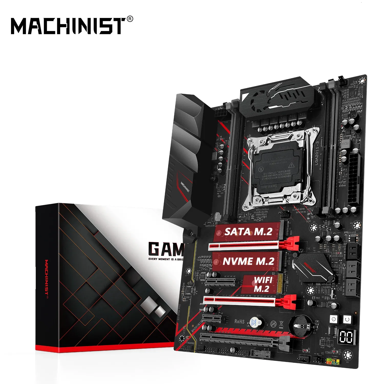 MACHINIST MR9A PRO MAX X99 Moederbord Ondersteuning LGA 2011-3 Intel Xeon E5 V3 V4 2690 2667 CPU DDR4 ECC RAM Geheugen SSD Nvme M.2 ATX 240307