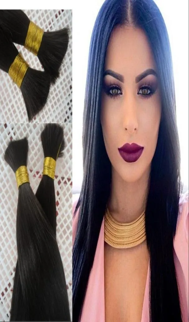 Cheveux raides en vrac pour 3 paquets de cheveux humains malaisiens en vrac pour tresser aucun bronzage aucun rejet ne peut être teint FDSHINE8714262