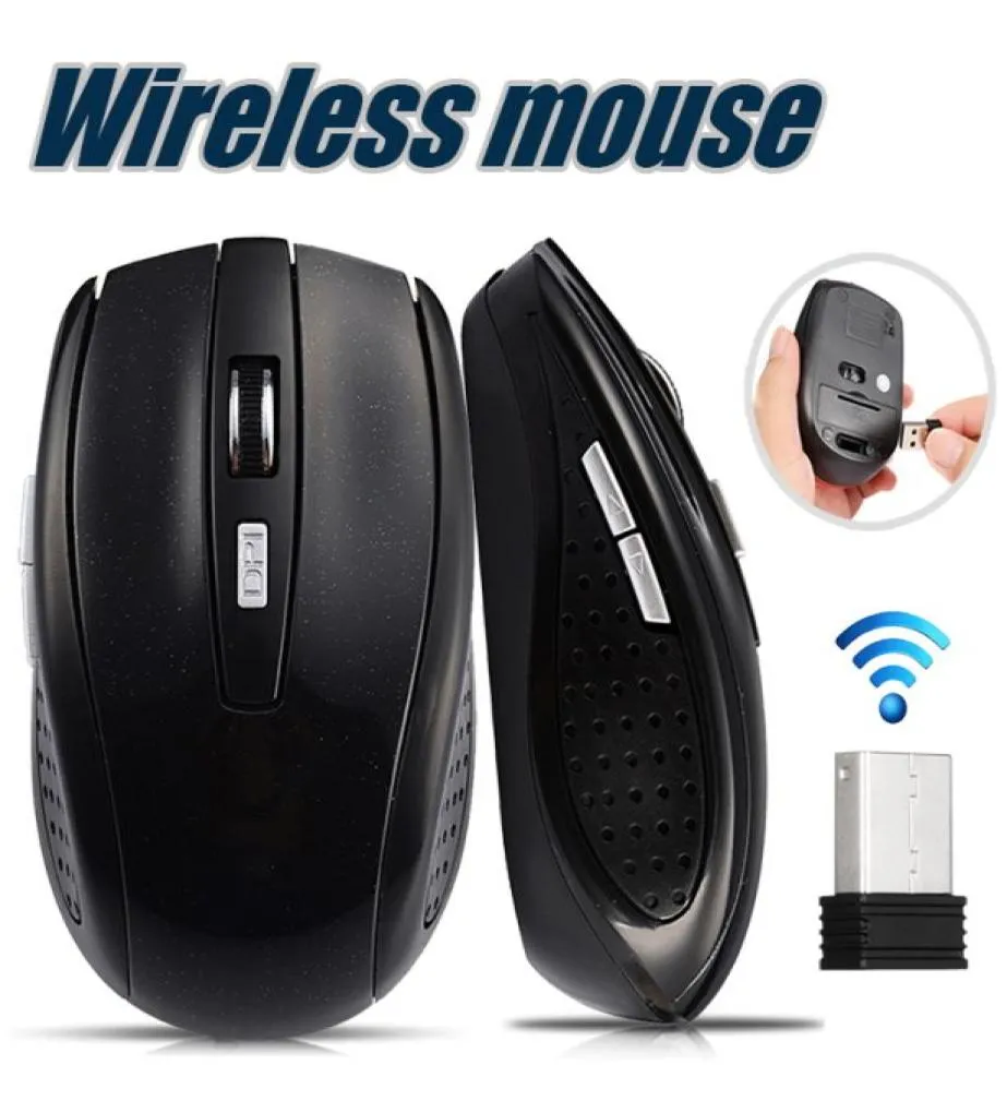24GHz USB Optical Wireless Mouse USB Receiver Mice Smart Sleep EnergySaving Gaming Mouse for Computer Tablet PC Laptop Desktop W7746203