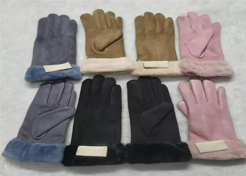 Austraila Designer Gloves Winter Faux Chamois Screen Rękawica Kobiety Dziewczęta ciepłe polarowe mitetyki na zewnątrz Riding 6868803