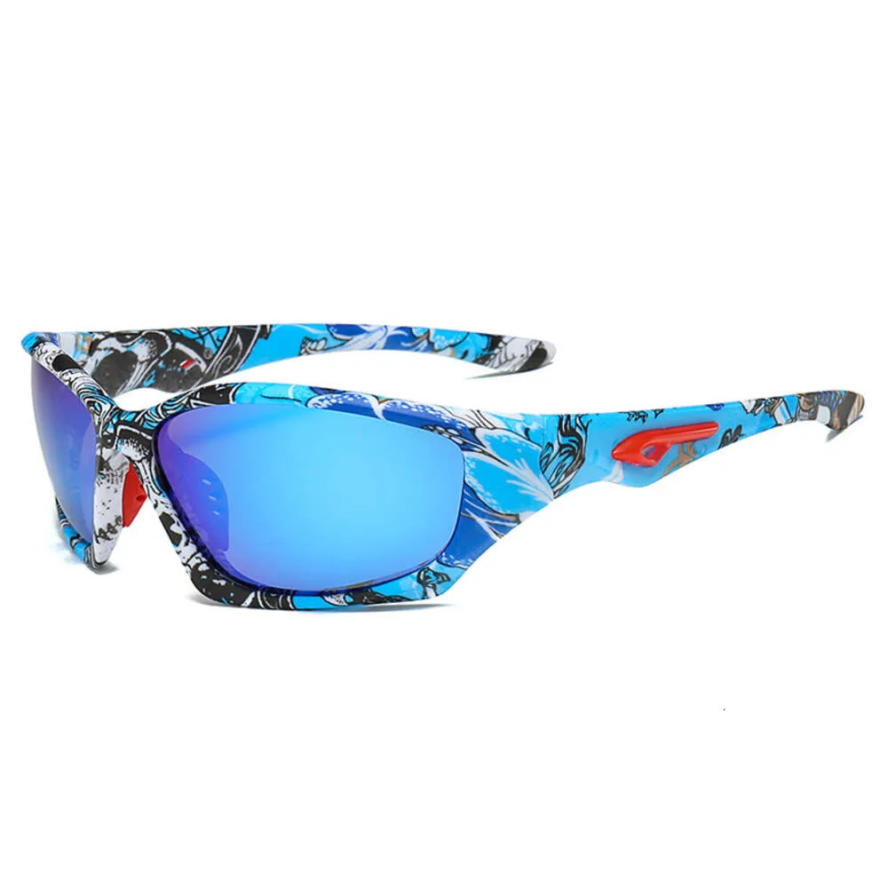 Модные поляризационные солнцезащитные очки с принтом для вождения, рыбалки и езды на велосипеде, модные мужские солнцезащитные очки