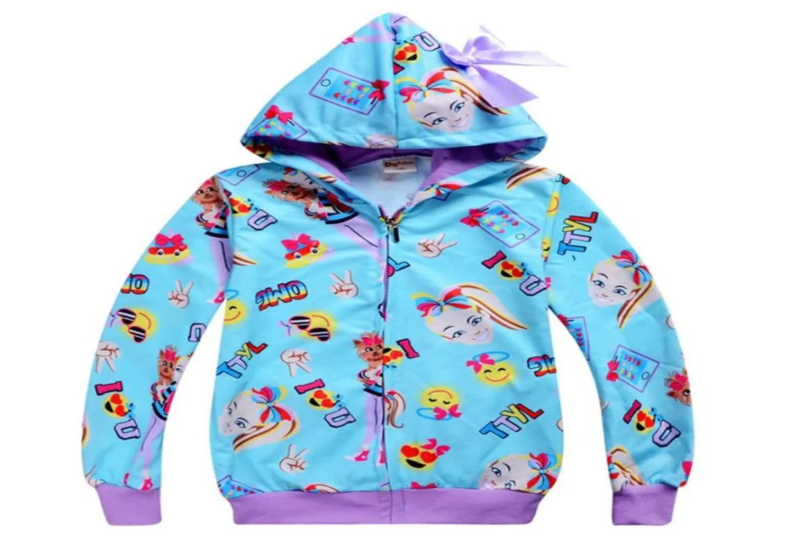 Jojo Siwa vêtements enfants sweats à capuche printemps et automne 312t enfants filles sweats à capuche veste manteau 110150cm enfants vêtements de marque filles6094739