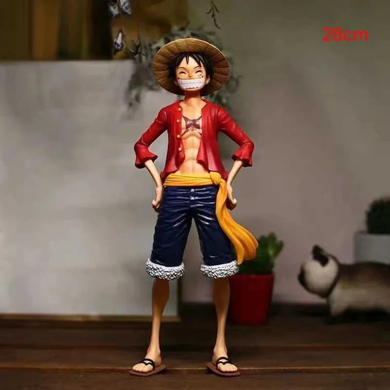 Figurines d'action 1 pièces 27 cm Anime une pièce Figurine Luffy PVC Statue figurine d'action singe D Luffy modèle classique jouet décoration vivante